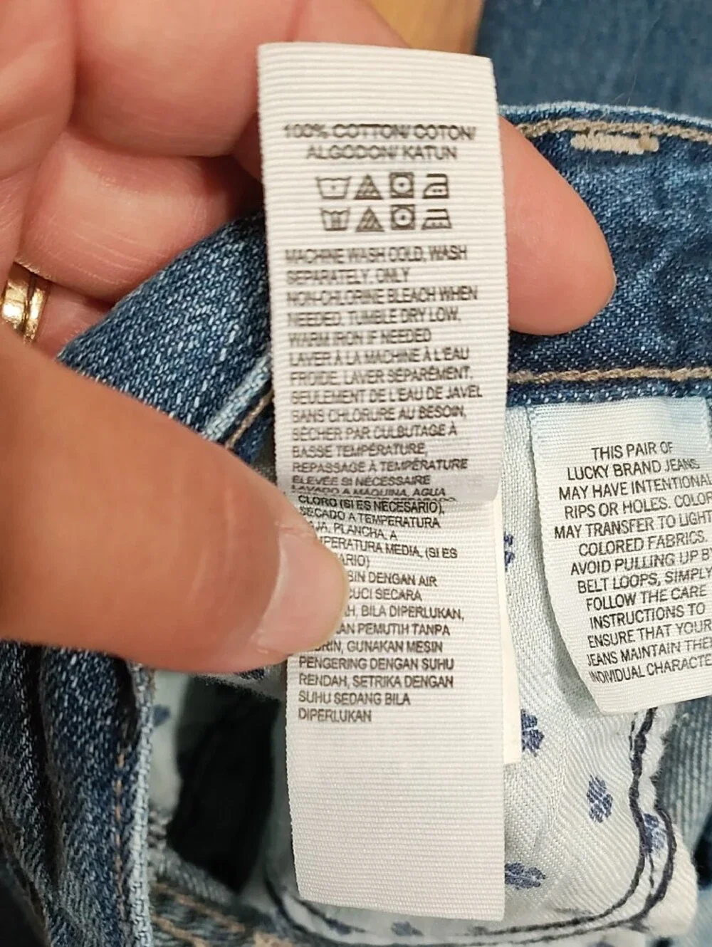 Lucky Brand Women’s Dark Blue Sienna Slim Boyfriend Jeans